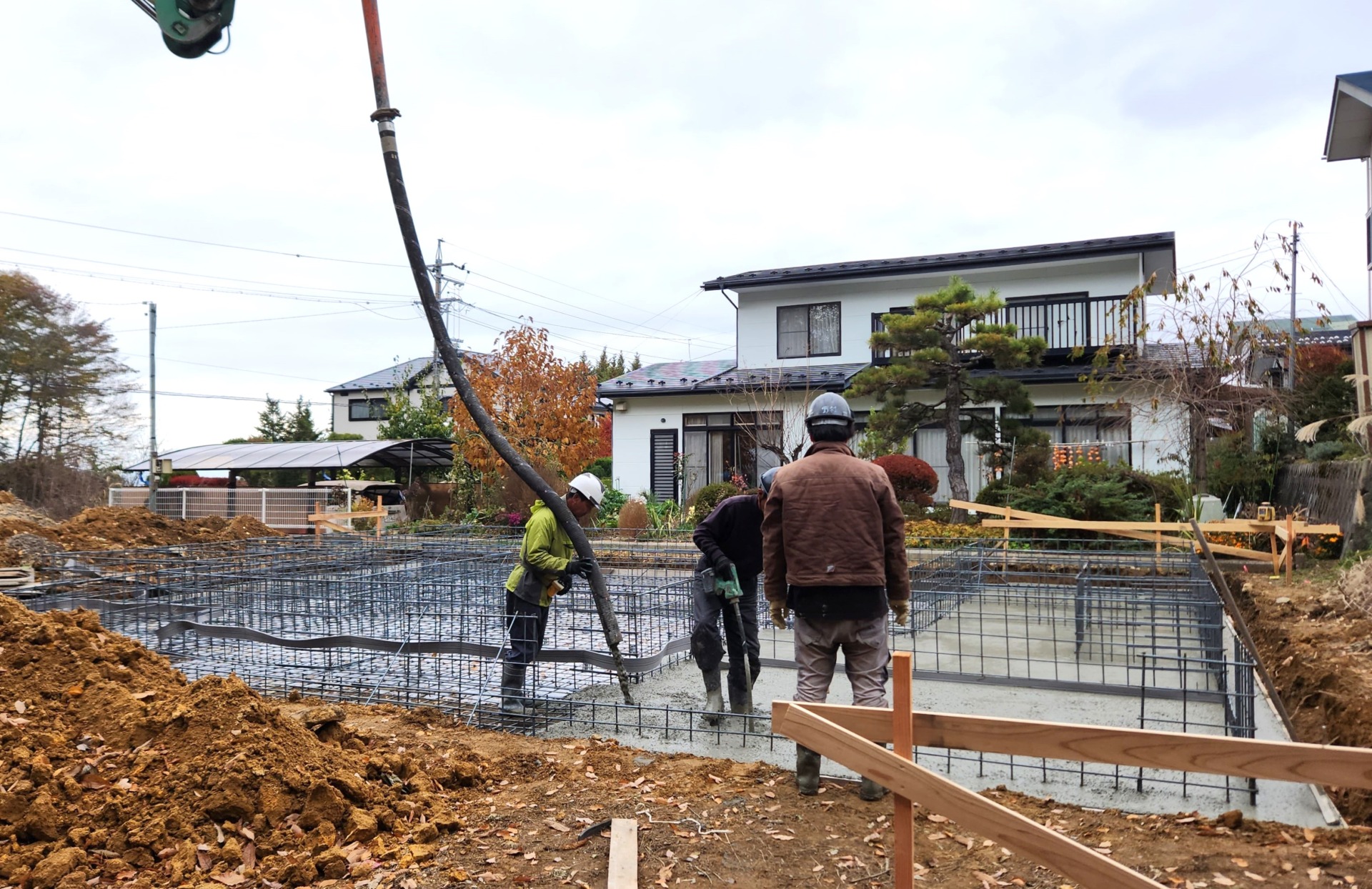 基礎コンクリート打設