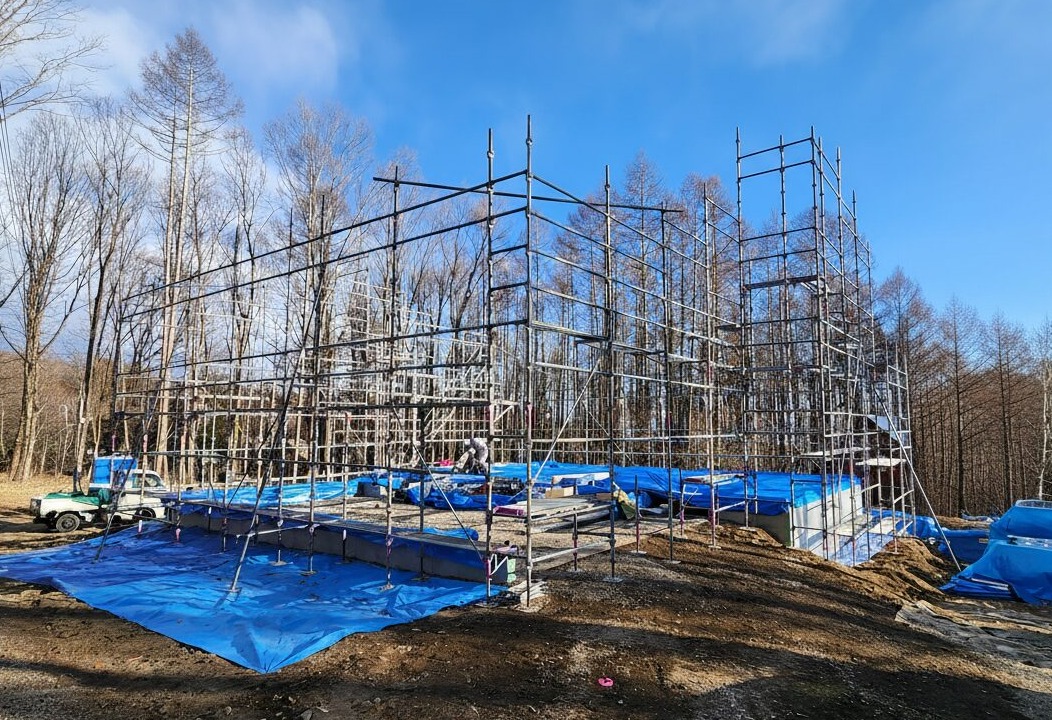 北杜市SE構法の建て方３